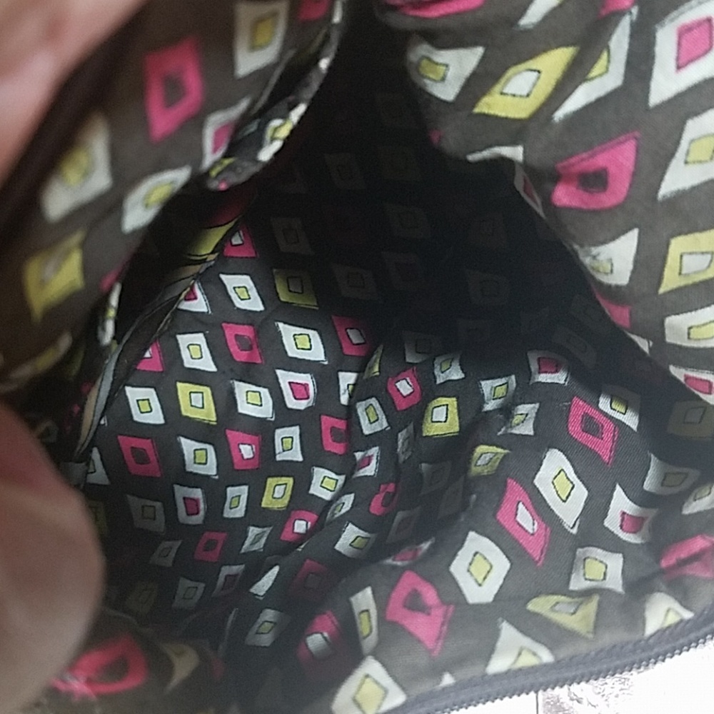 Vera Bradley, Coral Brown and white tote. - Picture 6 of 6